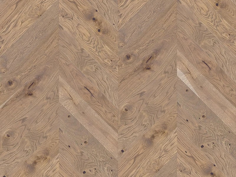Timba Floor French Chateau Brushed Matt Lacquered Engineered European Oak Chevron 14/3mm x 130mmy