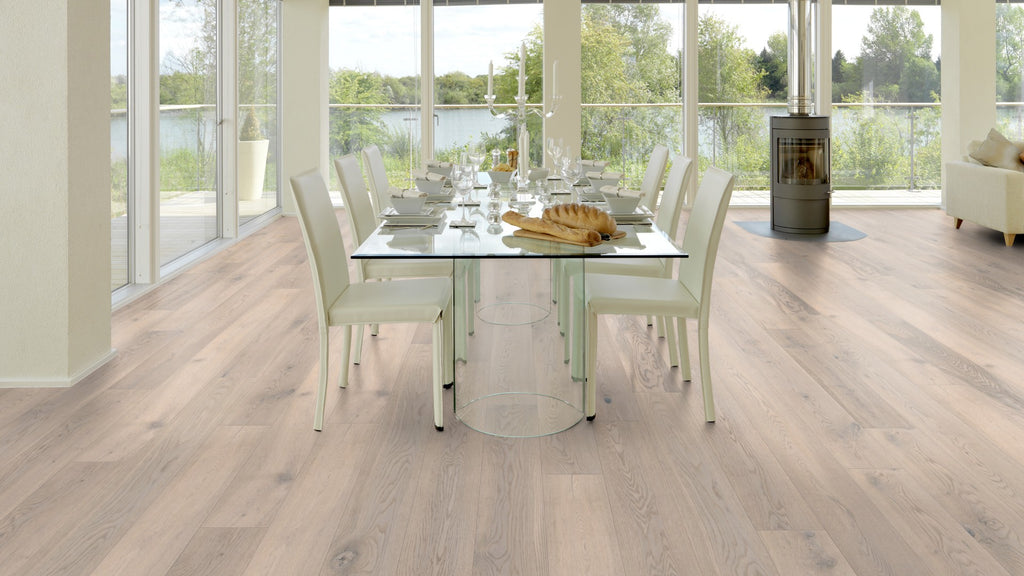 Mega Deal Engineered Rustic Oak Flooring 14mmx190mm Pure White Lacquered