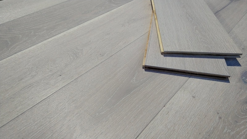 Mega Deal Engineered Rustic Oak Flooring 14mmx190mm Pure White Lacquered