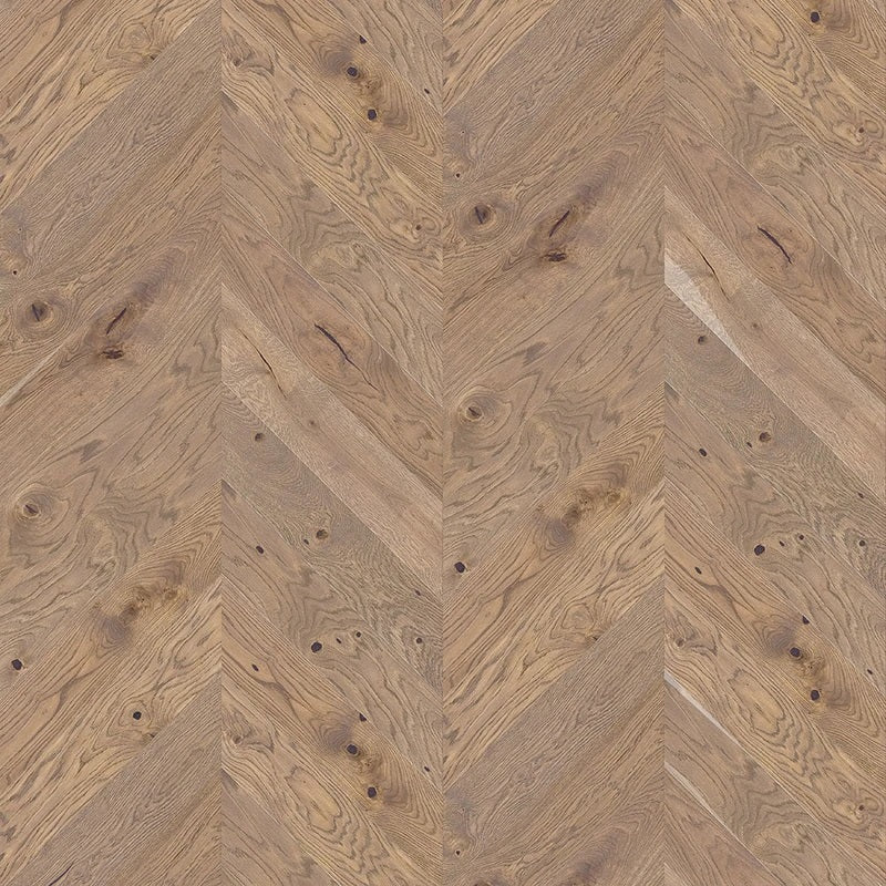 Timba Floor French Chateau Brushed Matt Lacquered Engineered European Oak Chevron 14/3mm x 130mmy