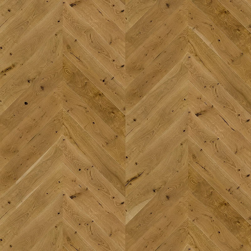 Smoked Brushed Matt Lacquered Engineered European Oak Chevron 14/3mm x 130mm