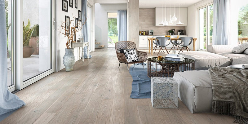 Timba Floor Classic Grey Oak Brushed Matt Lacquered Engineered European Oak Wood Flooring